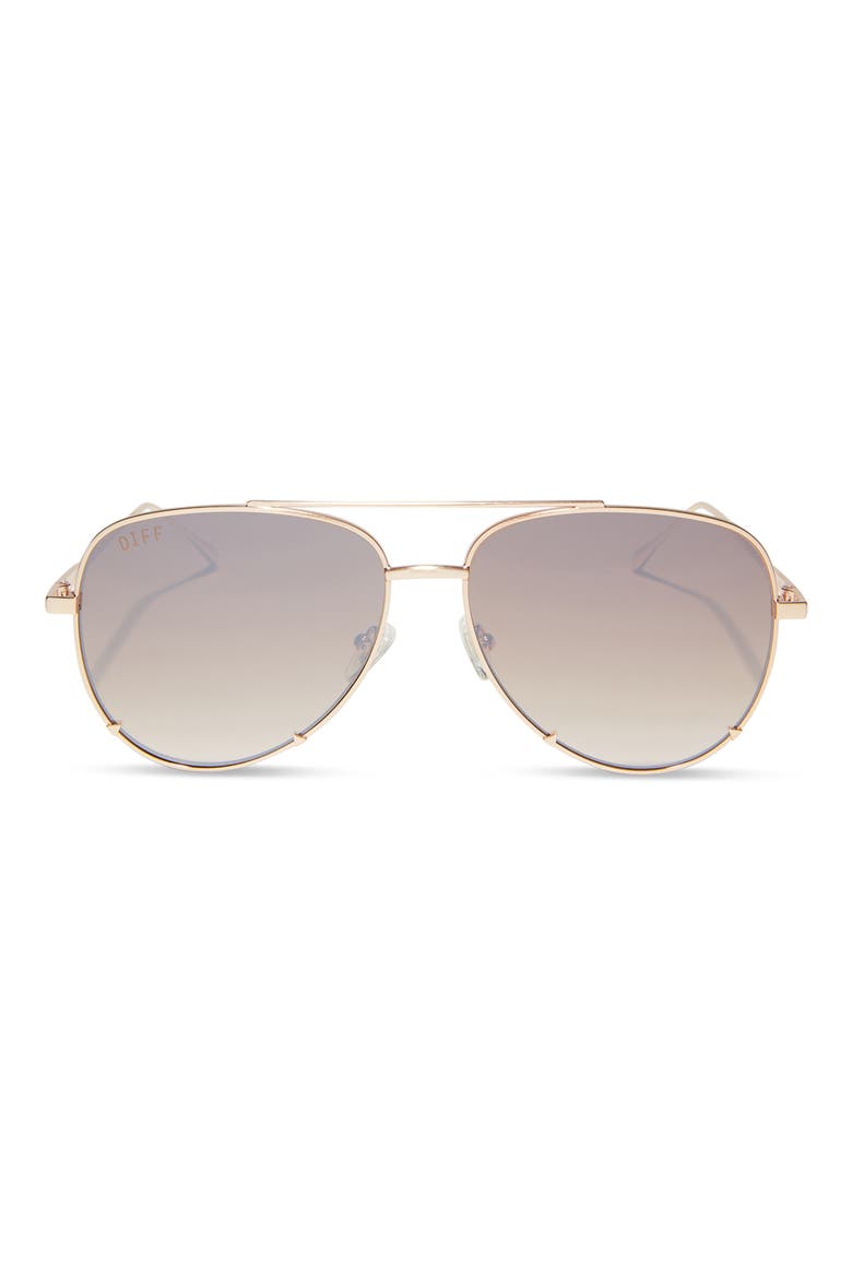 63mm Scarlett Aviator Sunglasses, Main, color, GOLD