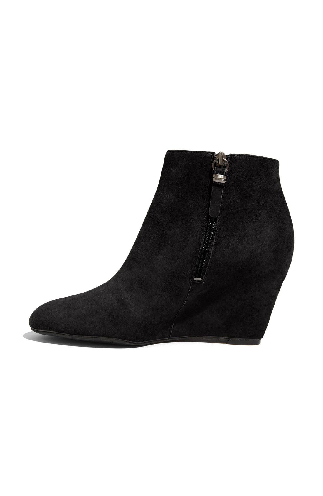 'Harrison' Wedge Bootie, Alternate, color, BLACK SUEDE