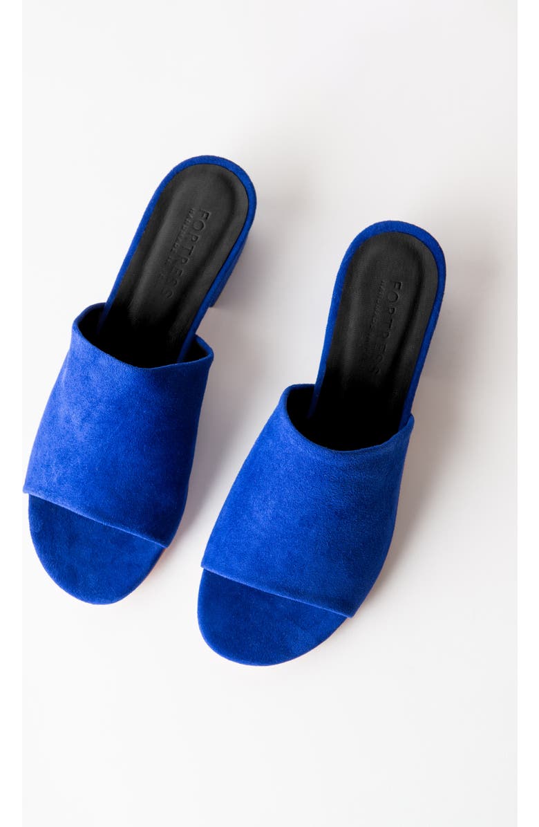 Fortress Rachel Block Heel Sandal, Alternate, color, Cobalt Suede