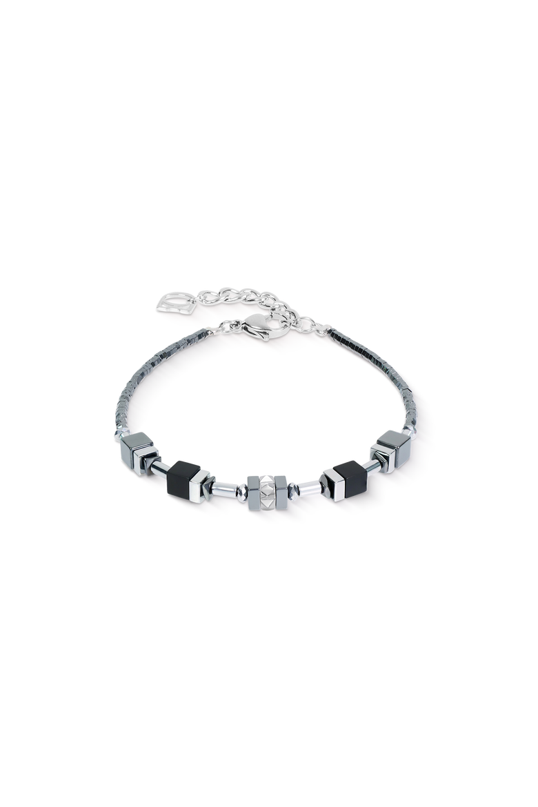 Cube Eclipse Bracelet Onyx, Main, color, Black-Silver