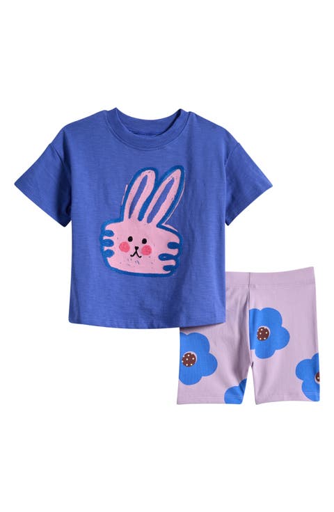 Kids' Graphic T-Shirt & Bike Shorts Set (Baby, Toddler & Little Kid)