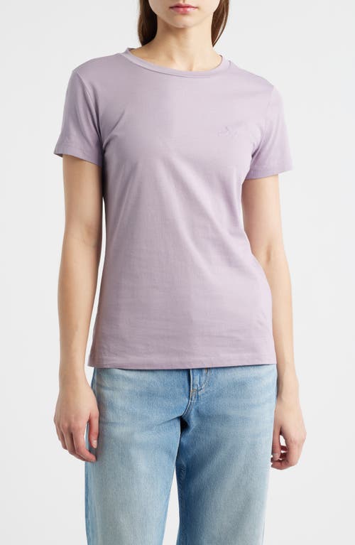 BOSS Orange Esogo Cotton T-Shirt in Light/Pastel Purple 