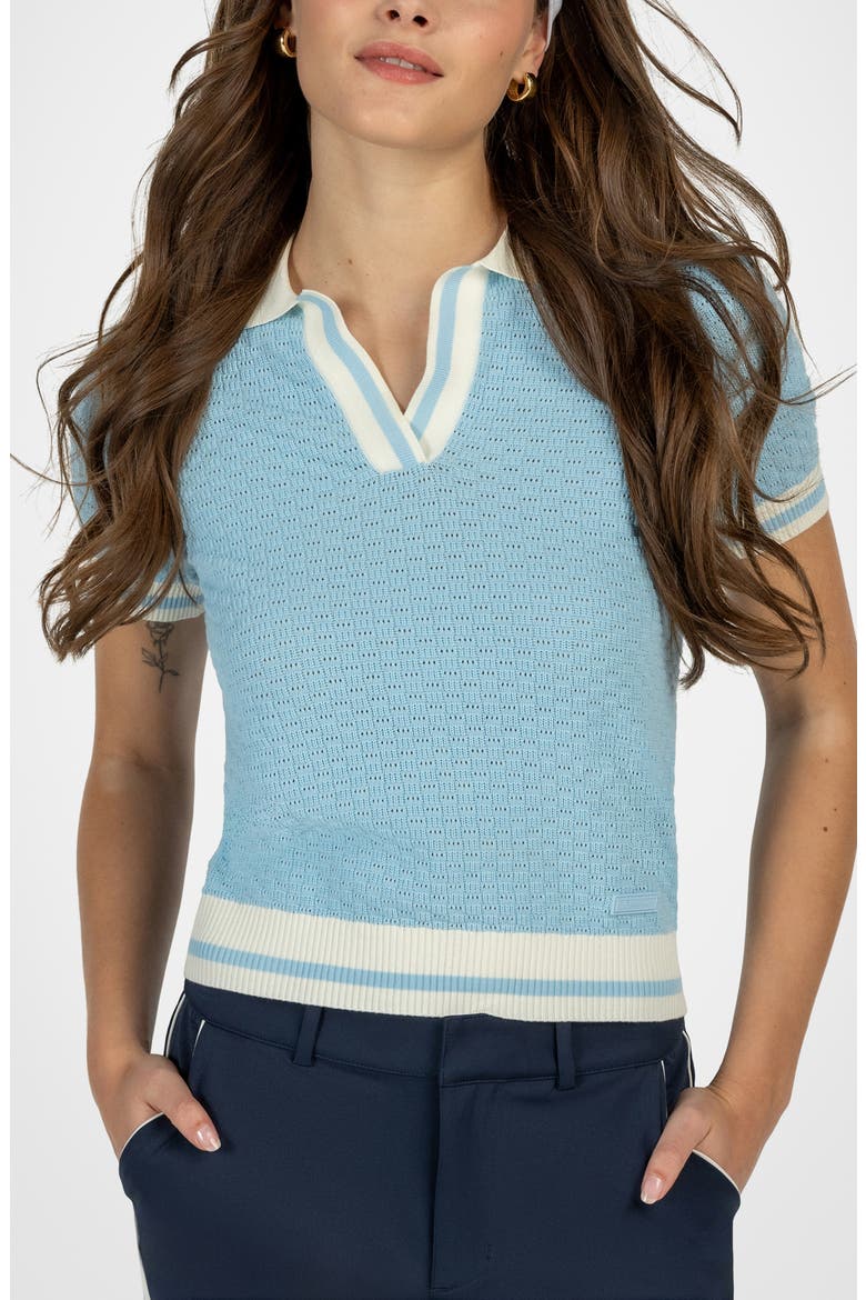 Clubhouse Tipped Pima Cotton Polo, Alternate, color, FJORD BLUE