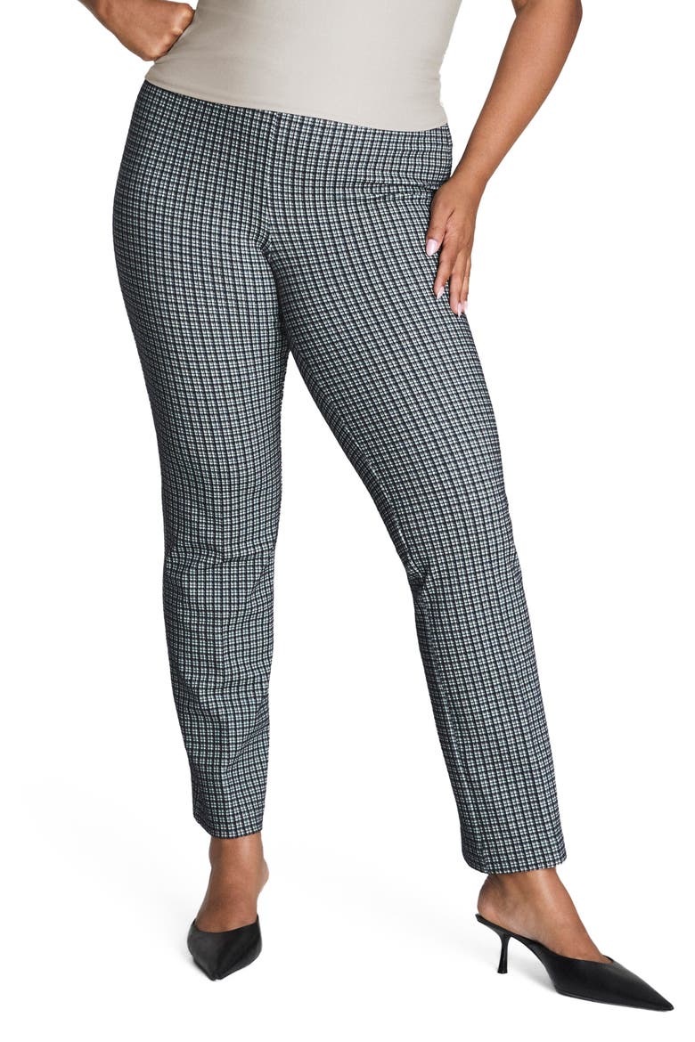 Ponte Slim Straight Jacquard Pants, Main, color, MINI COLLIER