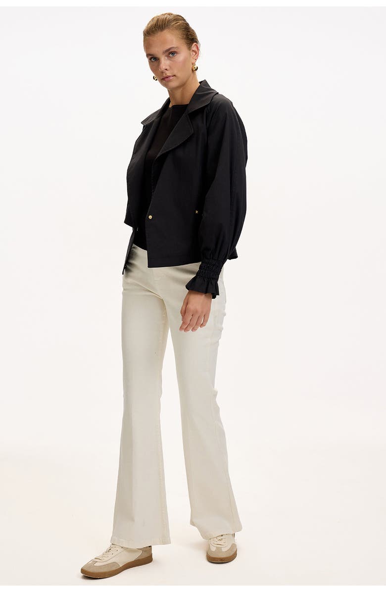 Exquise Yareli Collar Jacket, Alternate, color, Black