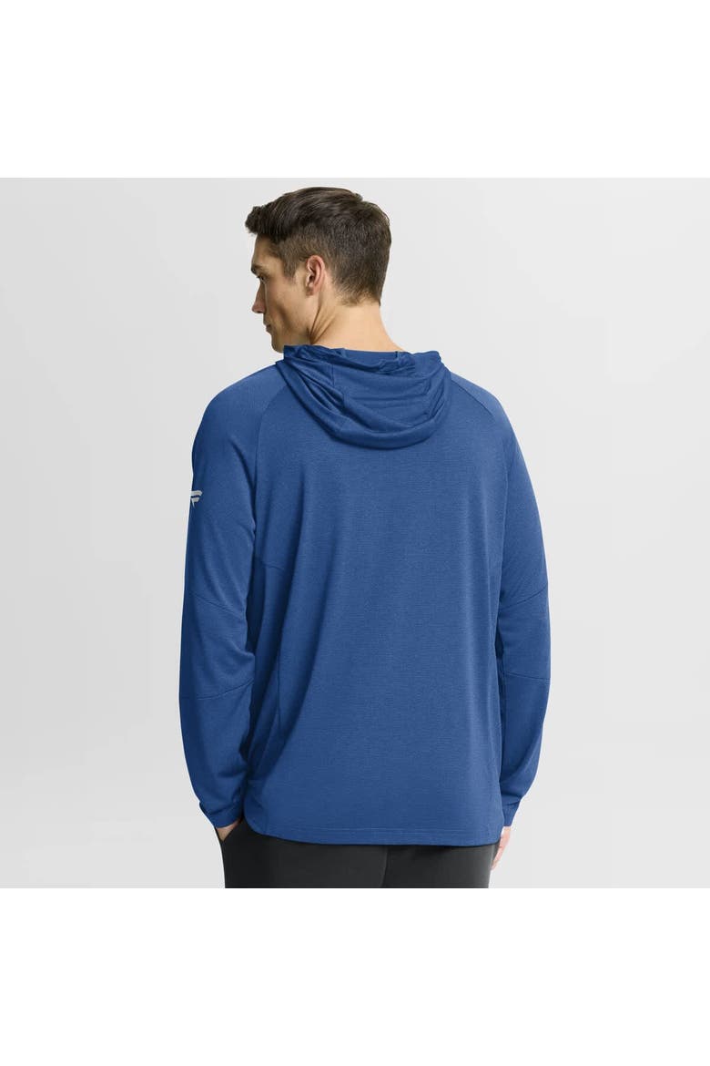 Men's Fanatics Heather Blue St. Louis Blues Authentic Pro Rink Raglan Hoodie, Alternate, color, Heather Blue
