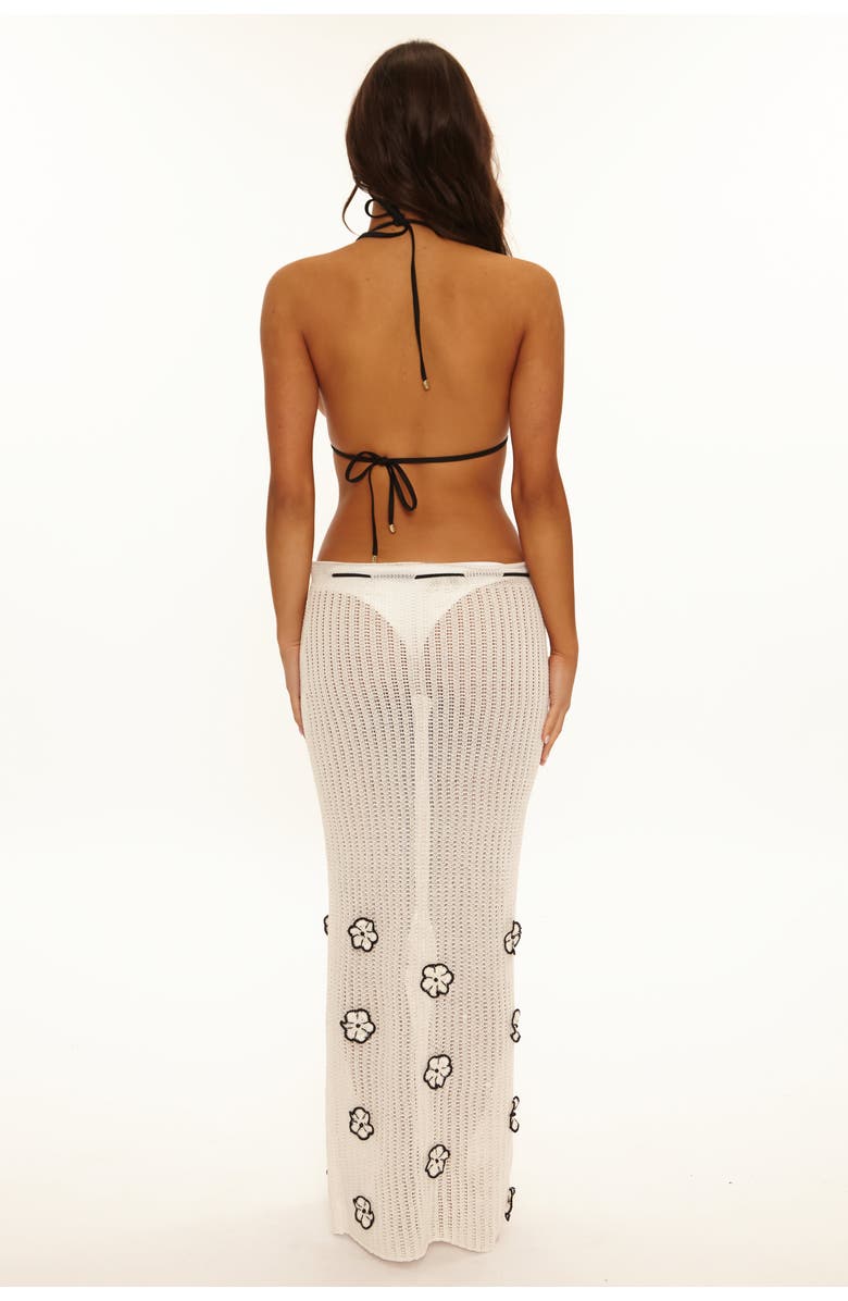 Beach Bunny Swimwear Cyrus Maxi Skirt, Alternate, color, White / Black Floral