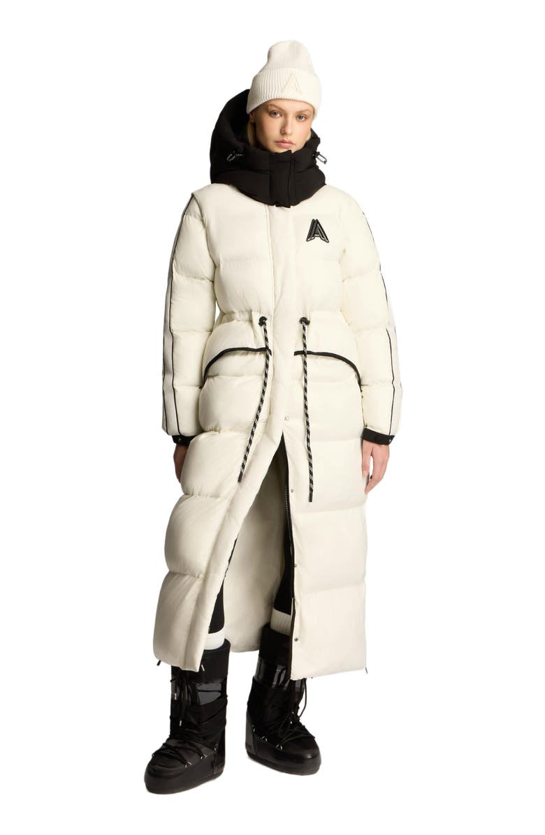 Alpenhaus Tingwick 2-in-1 Maxi Puffer with Removable Sleeves, Main, color, Snow-White