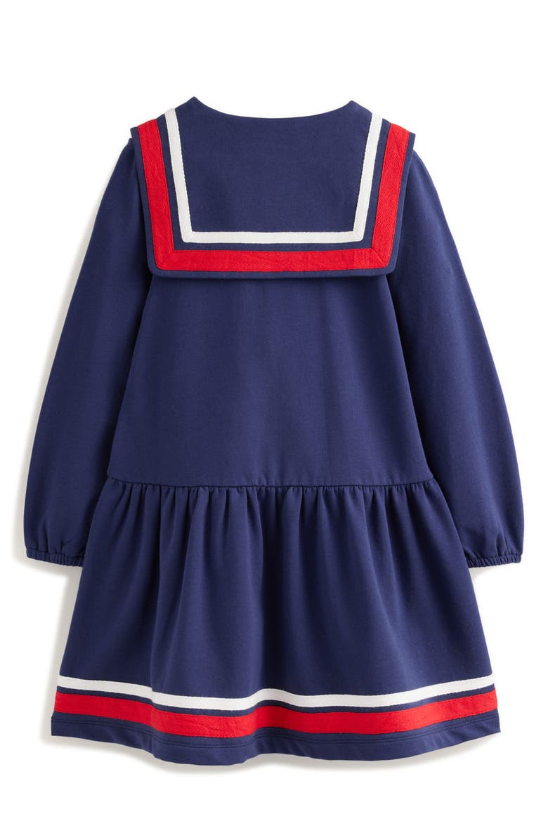 Mini Boden Kids' Sailor Cotton Sweatshirt Dress, Alternate, color, 