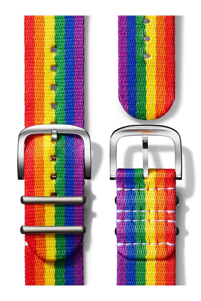 Detrola Pride Watch Gift Set, 43mm, Alternate, color, SILVER