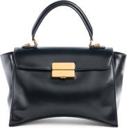 Balenciaga Small Hourglass Avenue Leather Top Handle Bag
