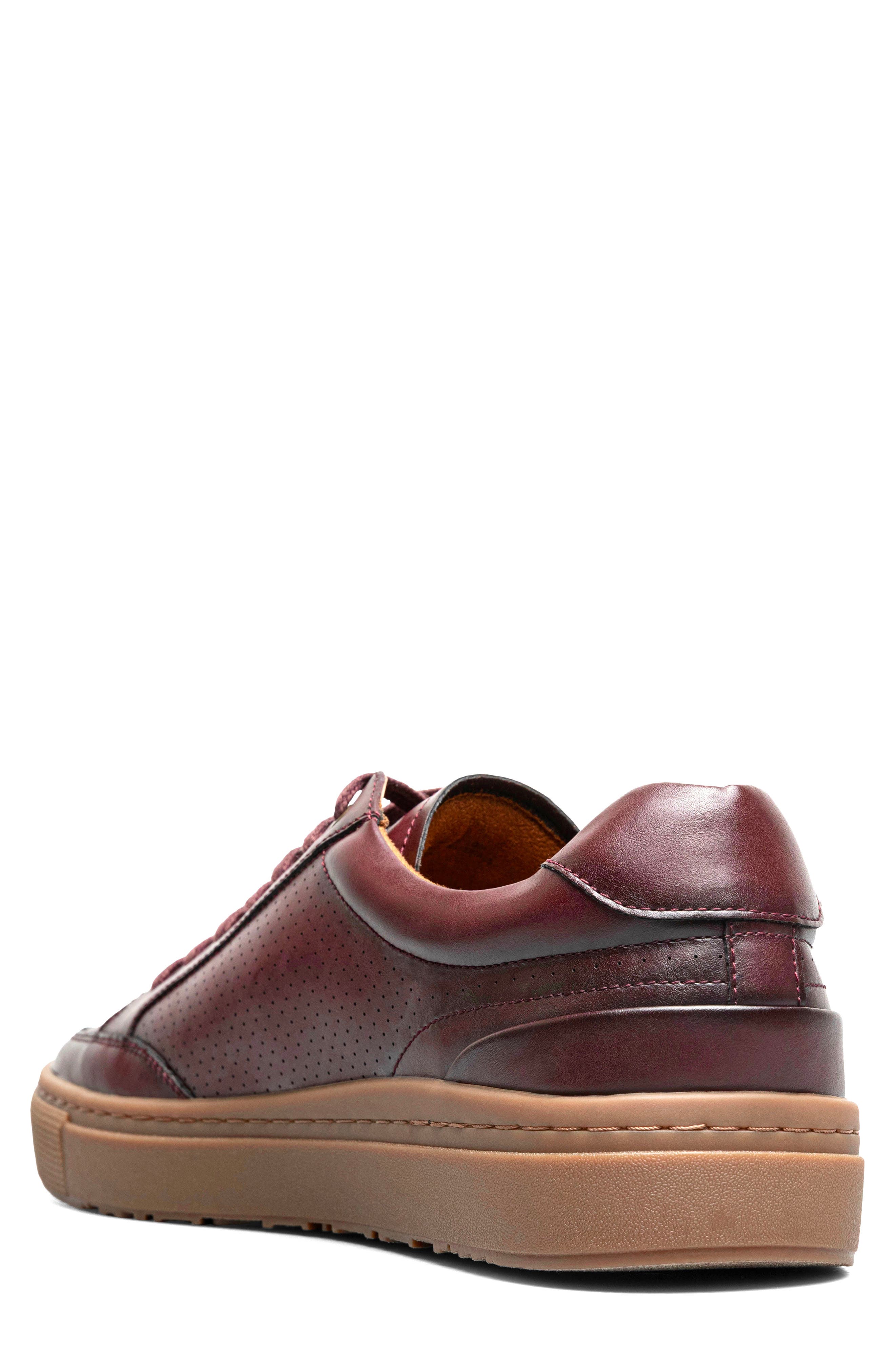 Dorian Faux Leather Sneaker, Alternate, color, BORDEAUX