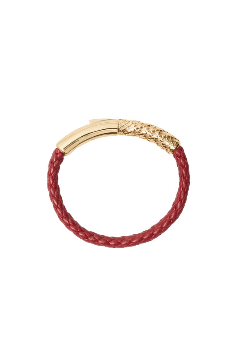 Burberry Leather Check Bracelet, Alternate, color,