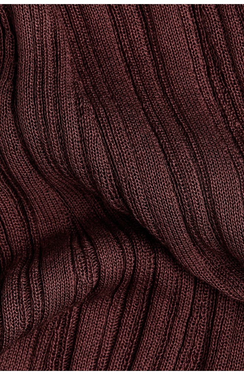 H&M Rib-knit Beach Dress, Alternate, color, Dark Brown