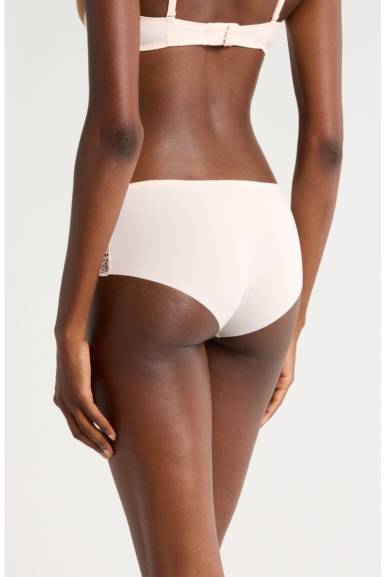 'Saga' Embroidered Boyshort Briefs, Alternate, color, PINK CORAL