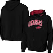 COLOSSEUM Men's Colosseum Black Arkansas Razorbacks Arch & Logo 3.0 Full-Zip Hoodie