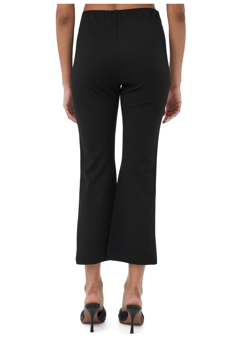 Trina Turk Sorrel Cropped Flare Leg Ponte Pant, Alternate, color, Black