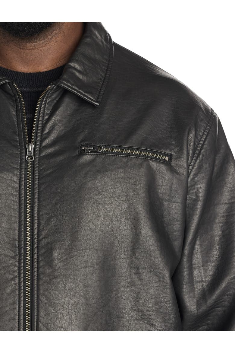 Big & Tall Moto Jacket, Alternate, color, BLACK