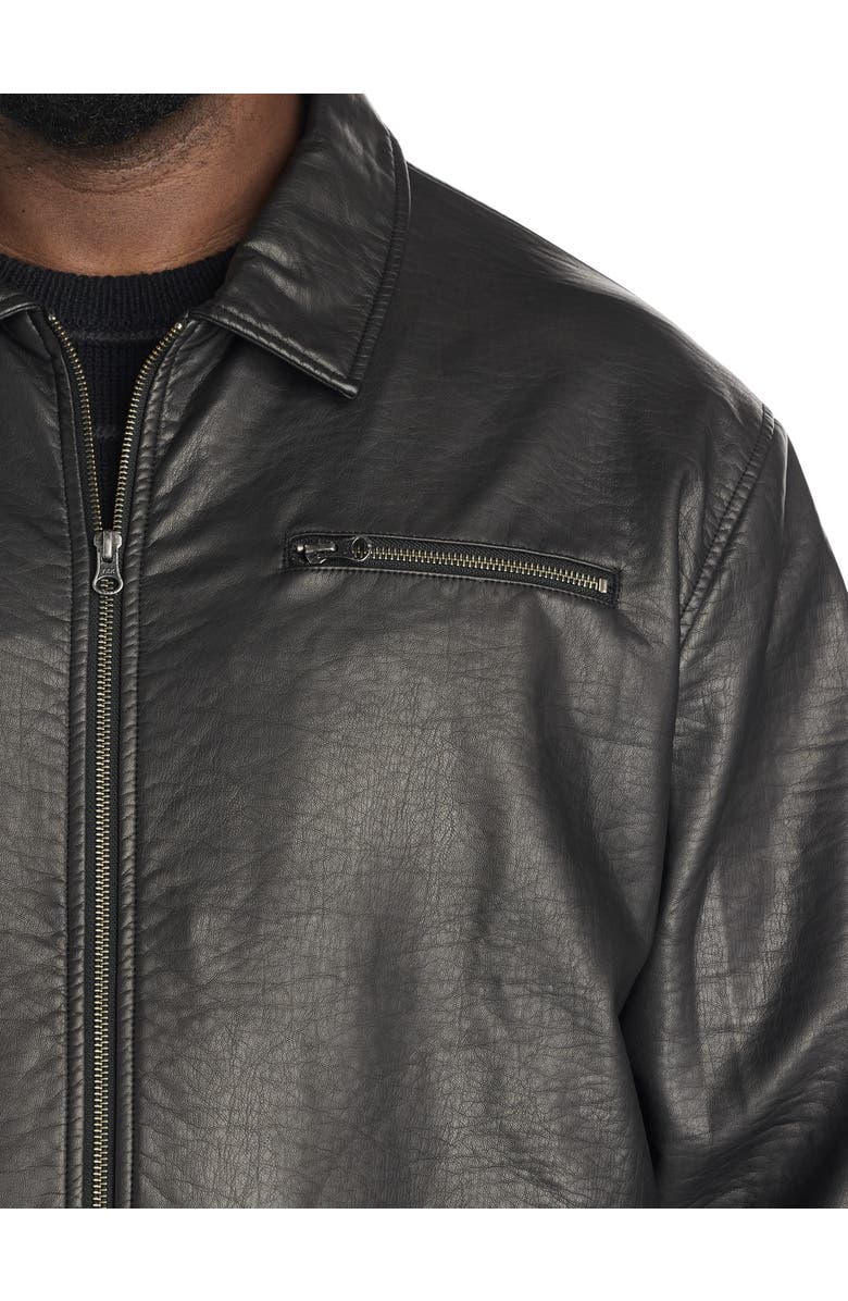 Synrgy by DXL Big & Tall Moto Jacket, Alternate, color, Black