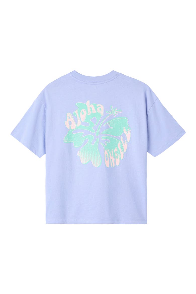 Aloha Hibiscus Hawaii Graphic T-Shirt, Alternate, color, BLUE JELLY