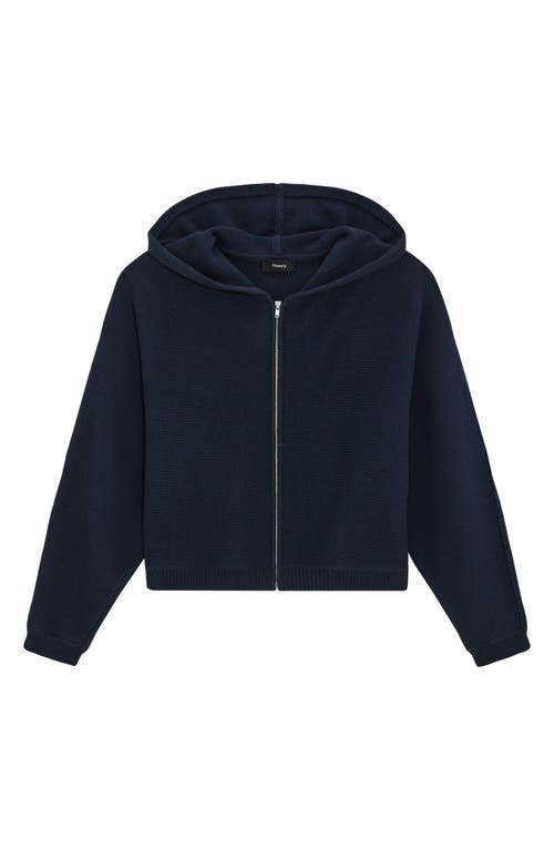 Theory Knit Sweatshirt With Zipper In Blue