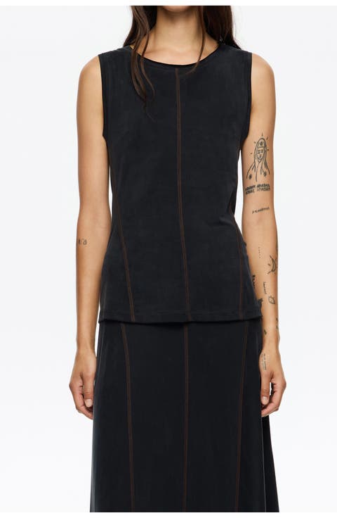 Cupro Sleeveless Top