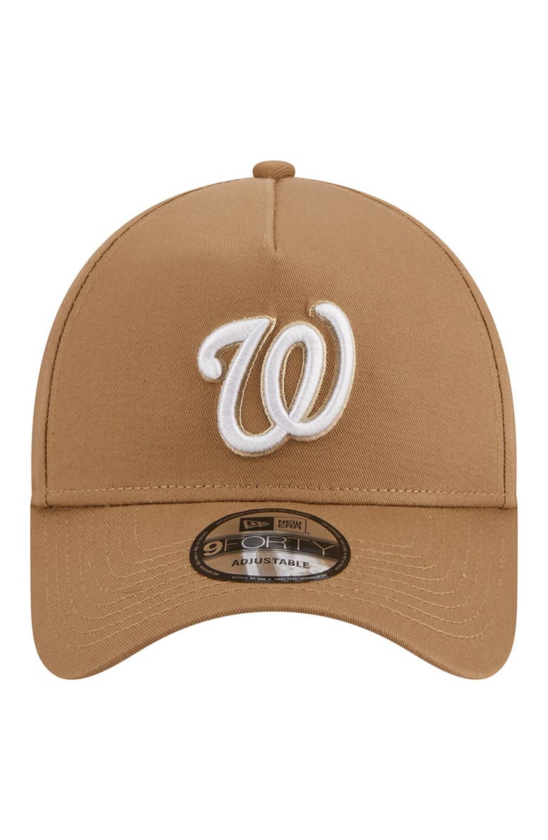 New Era Men's New Era Khaki Washington Nationals A-Frame 9FORTY Adjustable Hat, Alternate, color, 