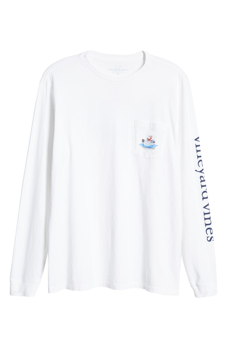 vineyard vines Men's Deck the Halls Long Sleeve Pocket Graphic Tee, Alternate, color,