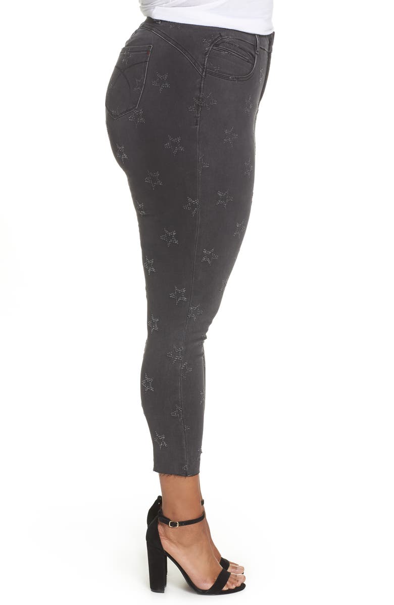 YSJ Star Ankle Skinny Jeans, Alternate, color,