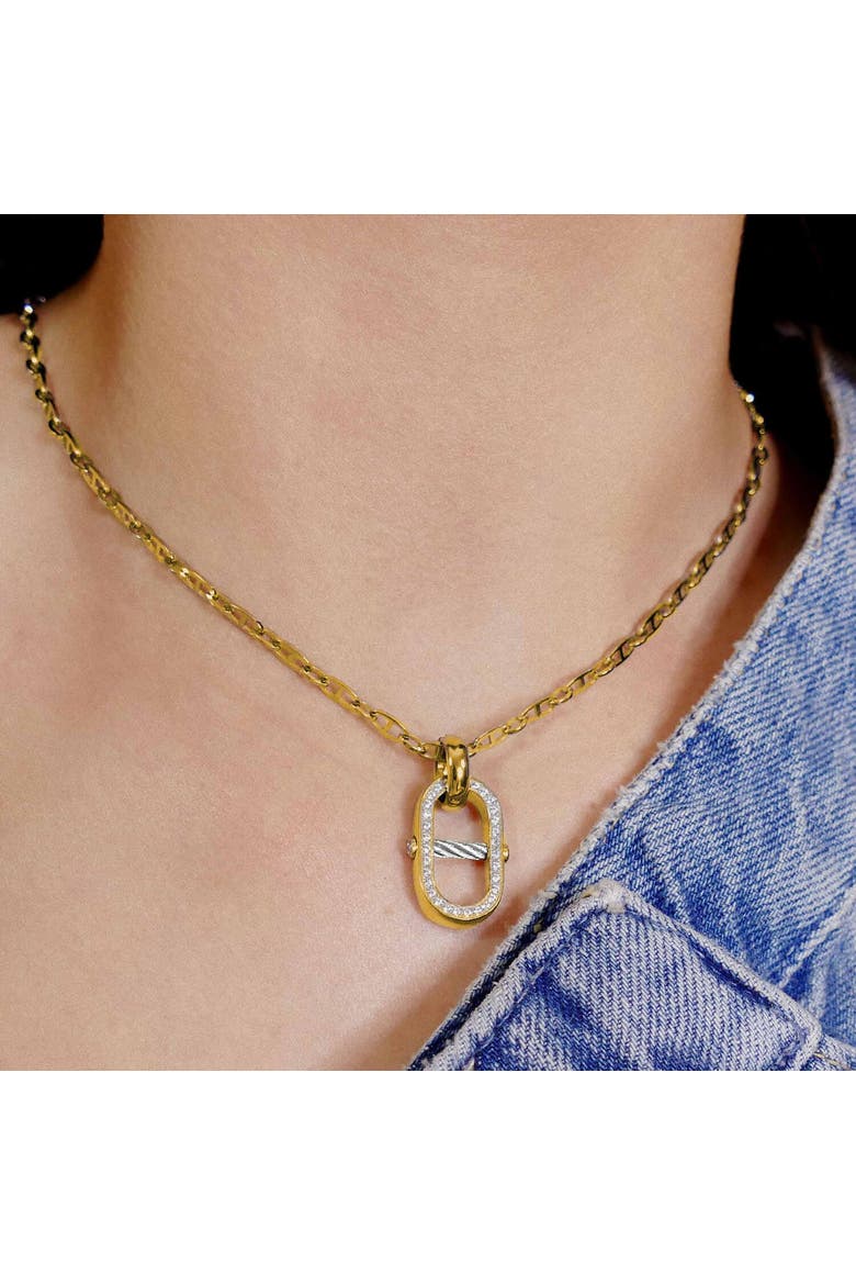 St. Tropez Mariner Pendant, Alternate, color, Yellow gold PVD