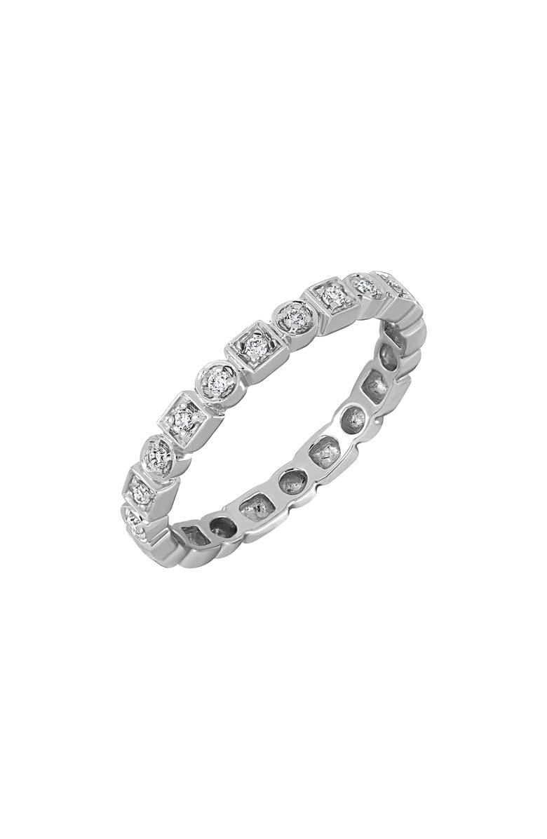 Bony Levy 18K Gold Round Cut Diamond Geometric Band Ring, Main, color, 