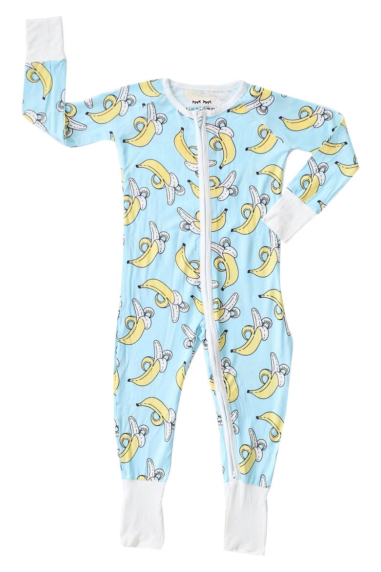 Bananas Fitted One-Piece Pajamas, Main, color, BANANAS