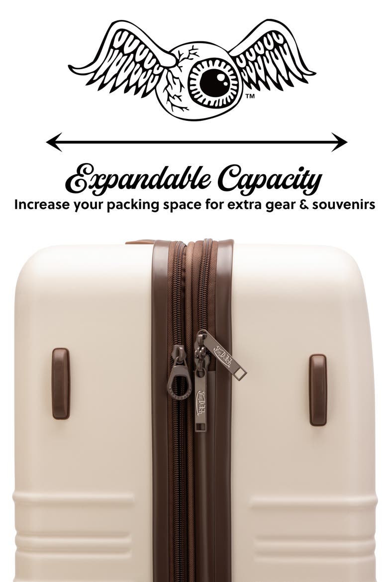 Retro Trek 3-Piece Expandable Hardside Spinner Luggage Set, Alternate, color, Ivory
