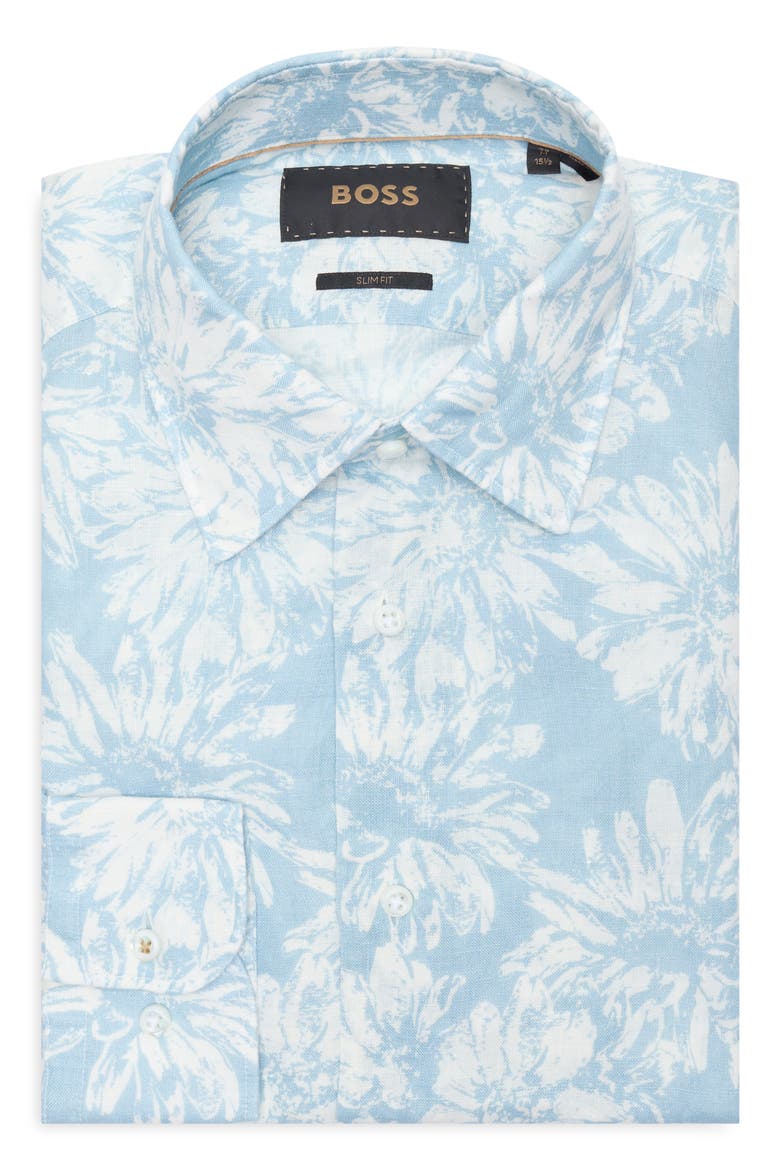 L-Hays Kent Slim Fit Dress Shirt, Alternate, color, LIGHT/ PASTEL BLUE
