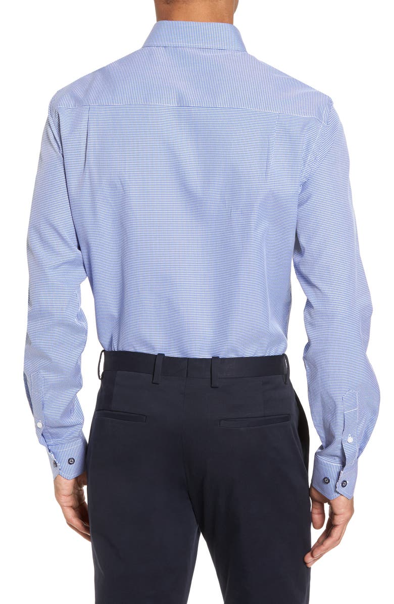 Duchamp Trim Fit Dot Dress Shirt, Alternate, color,
