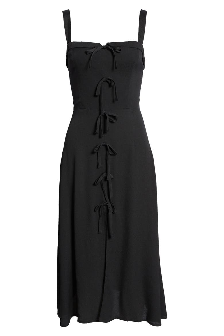Eddie Bow Front Dress, Alternate, color, BLACK