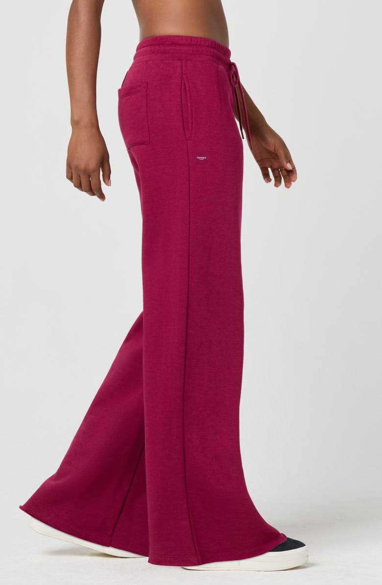 Florence by Mills Cozy Crush Wide Leg Sweatpants, Alternate, color, Bing Cherry