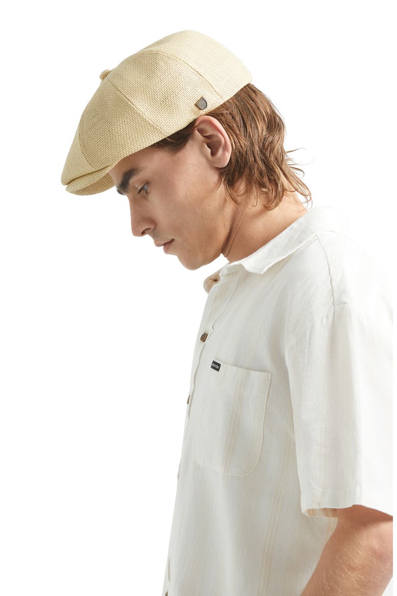 Brood Driving Cap, Alternate, color, DARK TAN STRAW