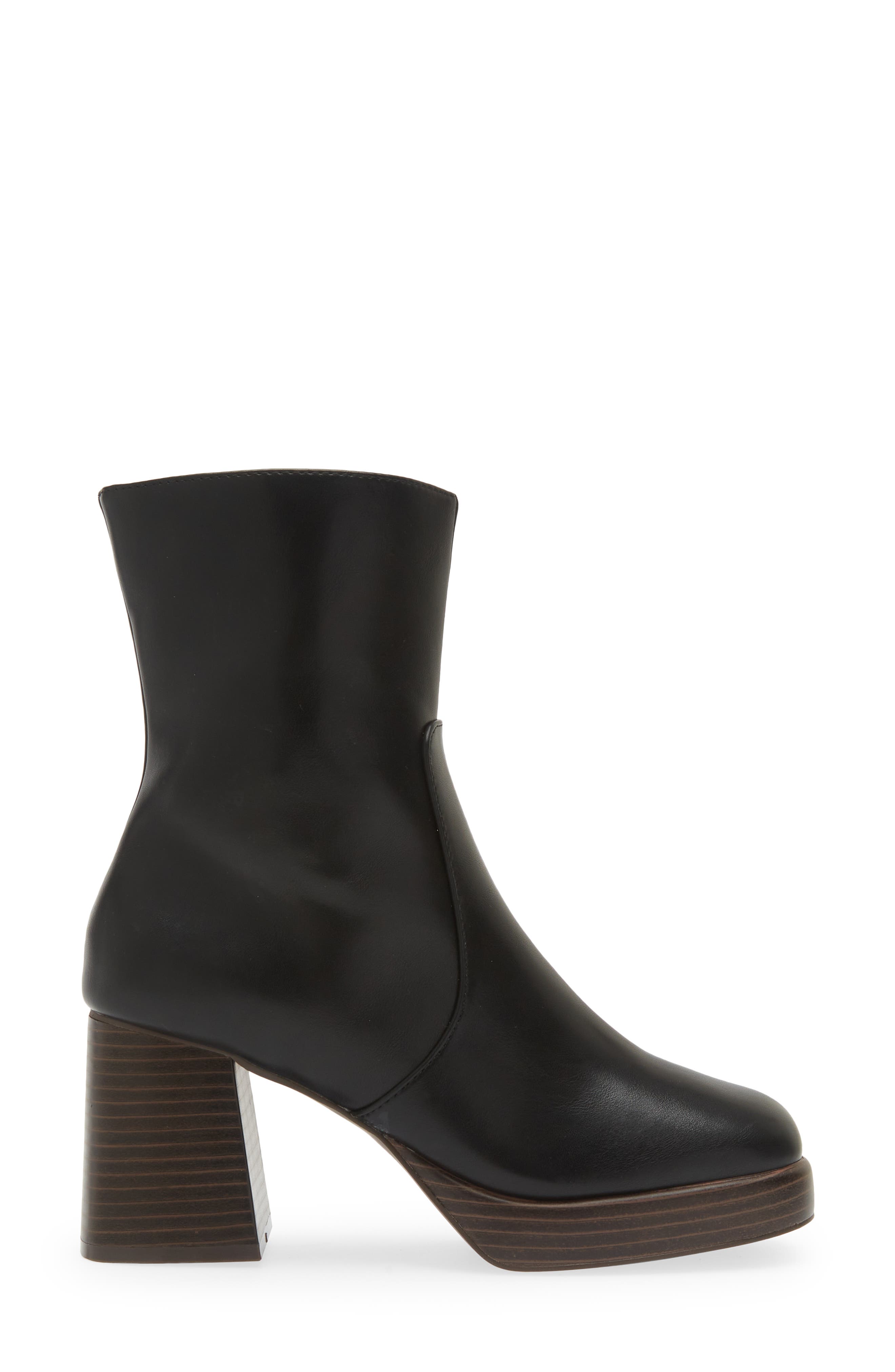 Kitt Platform Bootie, Alternate, color, BLACK
