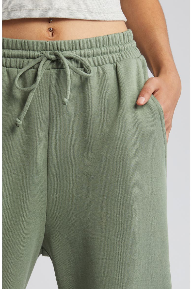 Wide Leg Cargo Sweatpants, Alternate, color, GREEN DUNE