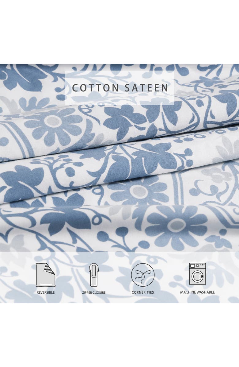 STONE COTTAGE Caldecott Cotton Sateen Comforter & Sham Set, Alternate, color, Lt-Pastel Blue