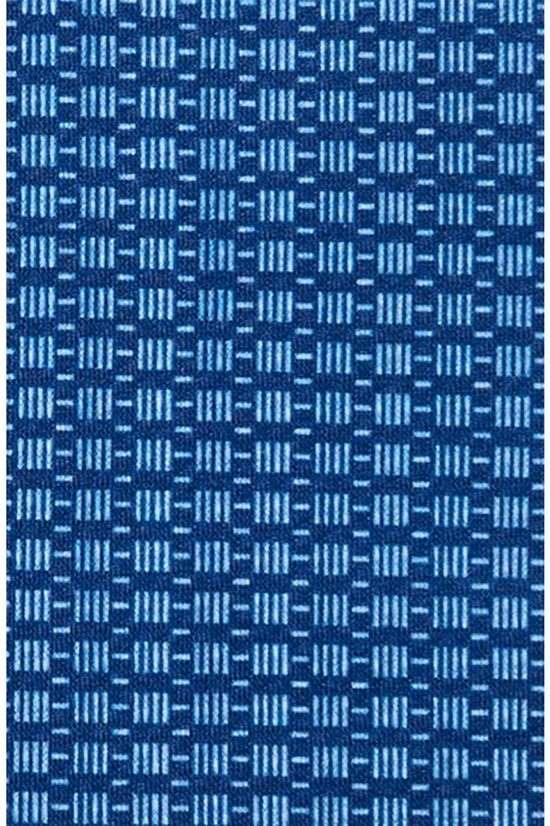 Halyard Trim Fit Short Sleeve Performance Button-Up Shirt, Alternate, color, COBALT TONAL WOVEN