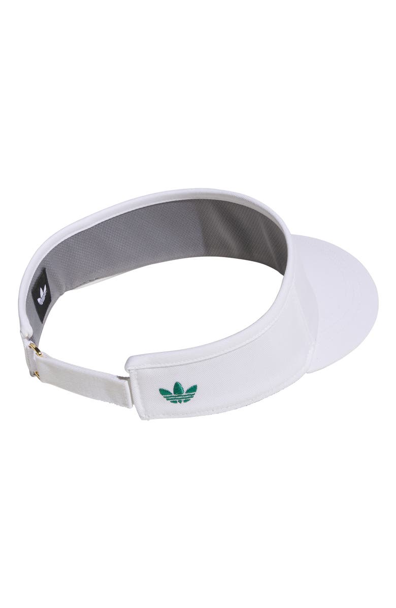 adidas Signature Logo Visor, Alternate, color, White/ Bold Green
