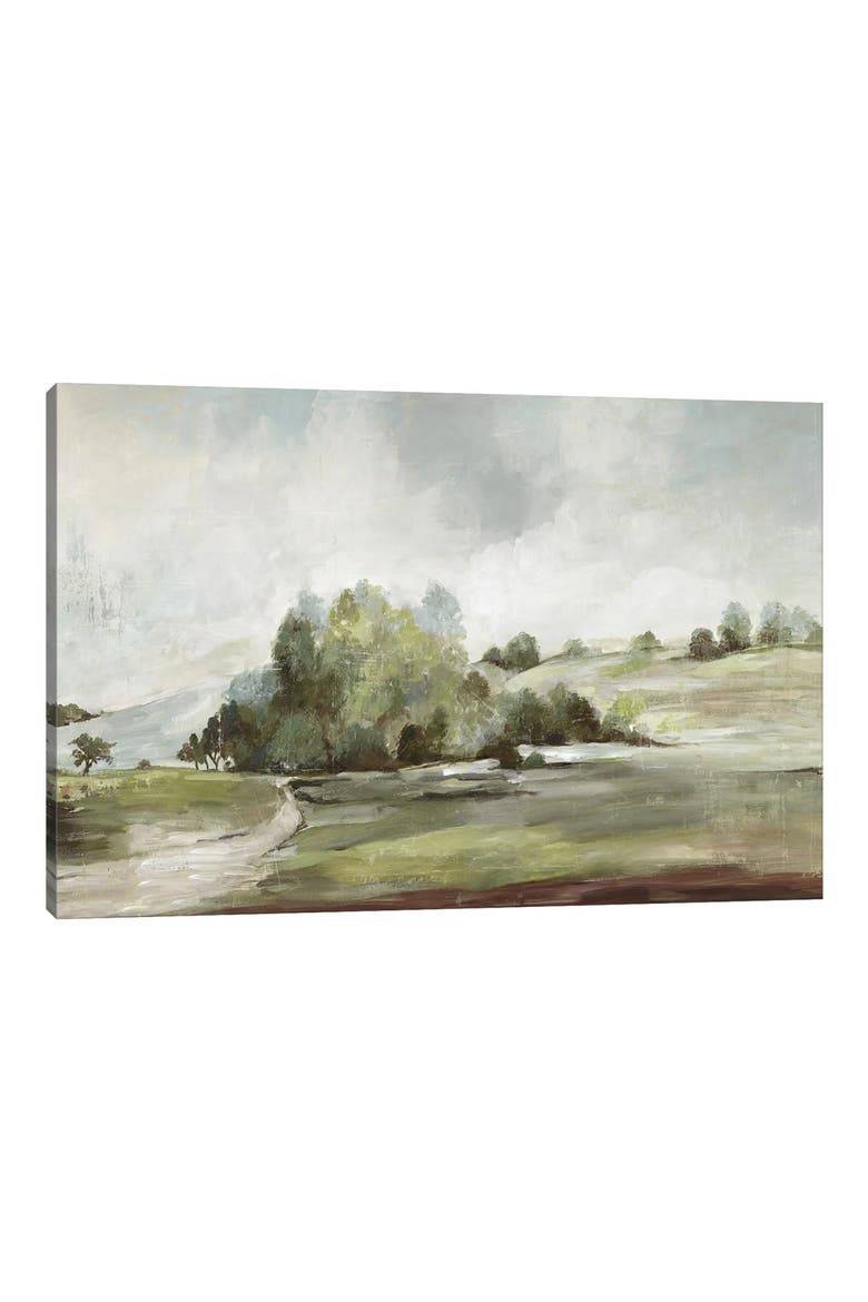 'Green Country Road' by Allison Pearce Canvas Artwork, Main, color, WHITE MULTI