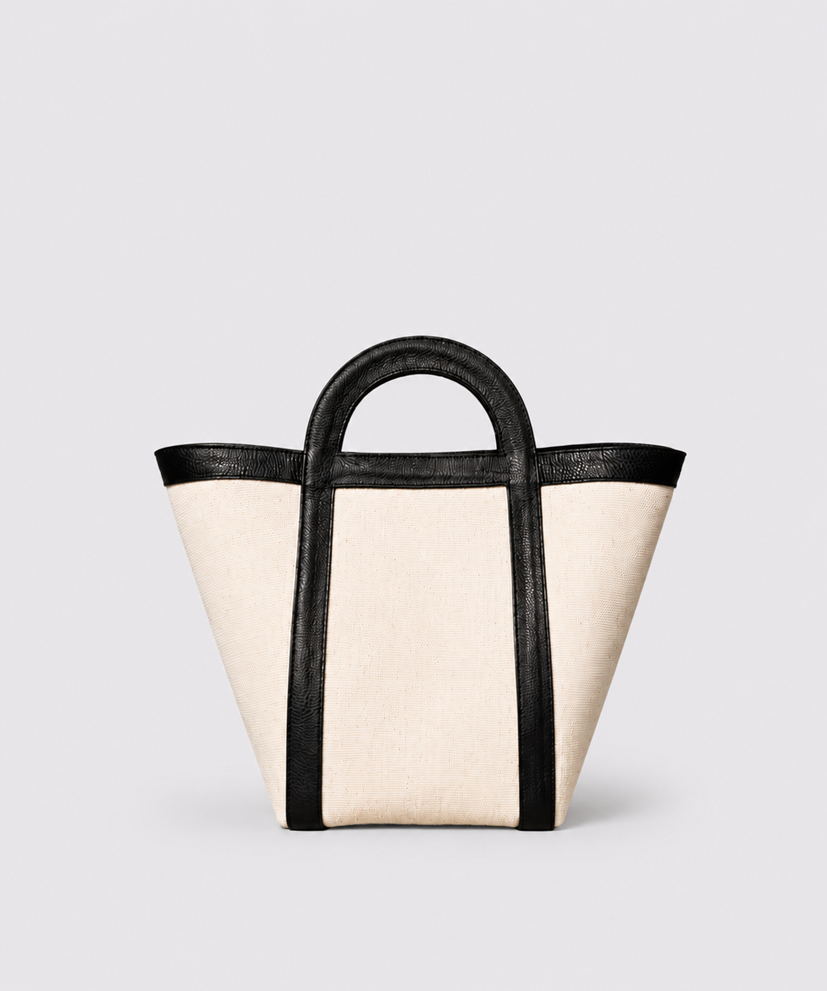 Atuel Small Canvas Tote, Main, color, Natural Canvas Black