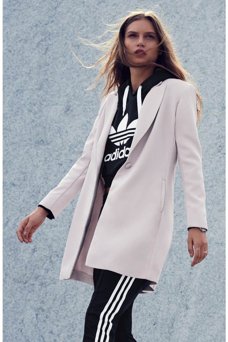 Originals Crop Hoodie, Alternate, color, BLACK/ WHITE