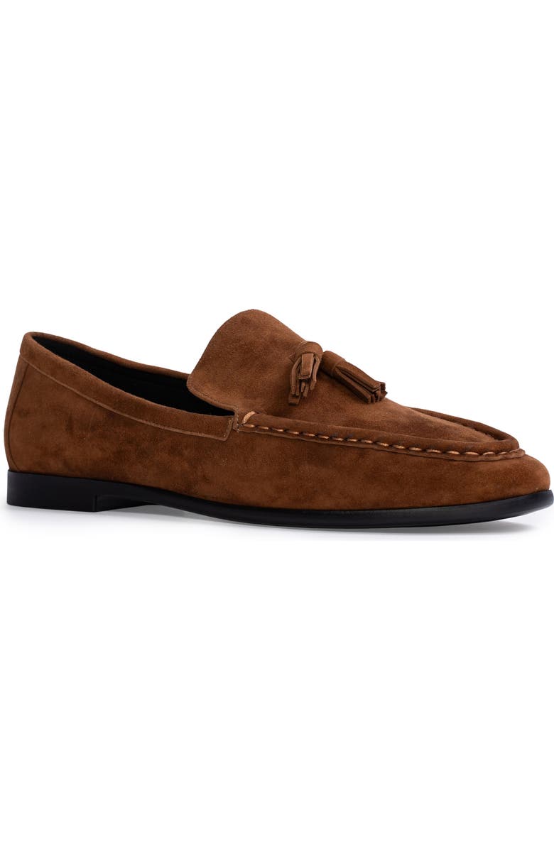 BLACK SUEDE STUDIO Finn Tassel Loafer, Main, color, Tobacco Suede