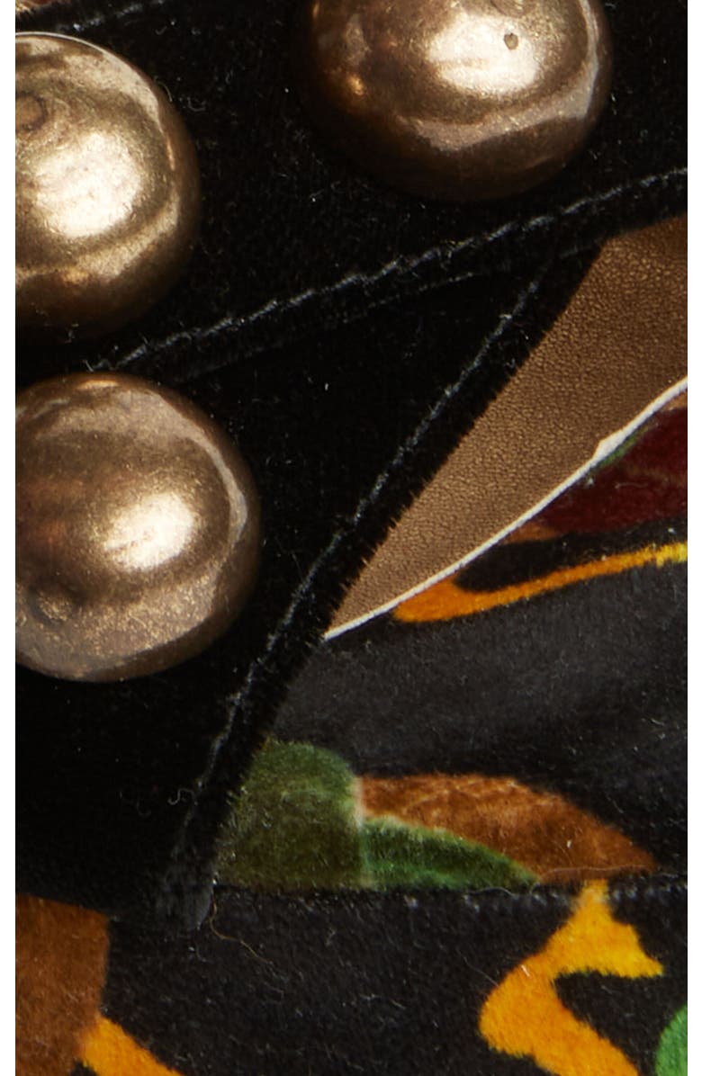 La DoubleJ Medal Wedge (With Studs) Scarab Black, Alternate, color, Scarab Black