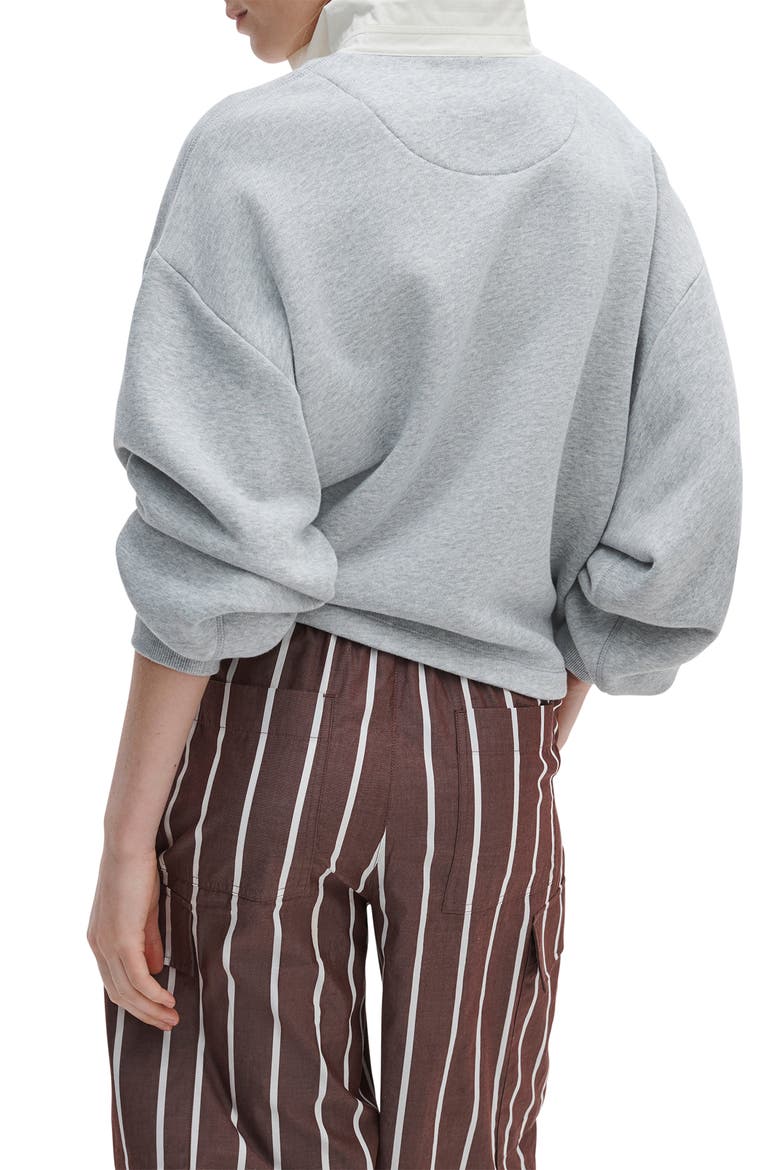 Vintage Terry Polo Sweatshirt, Alternate, color, HEATHER GREY