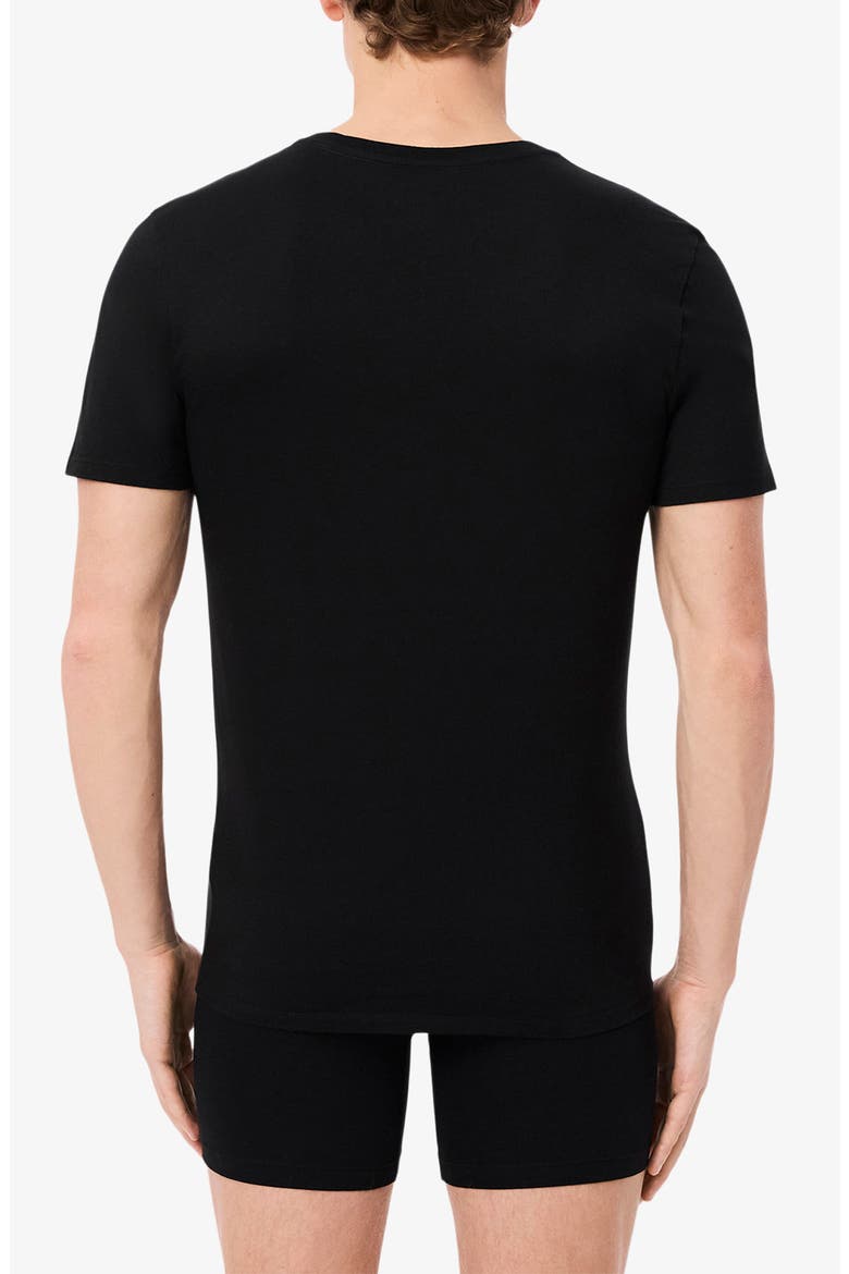 3-Pack Cotton V-Neck T-Shirts, Alternate, color, BLACK